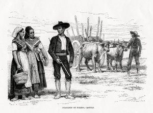 Bönder i Toledo, Castilla-La Mancha, Spanien, 1879 av Unbekannt