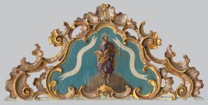Pediment of an Altar with a Figure of a Saint av Unbekannt