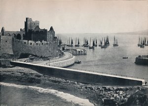 Peel - Det gamla slottet och hamnen, 1895 av Unbekannt
