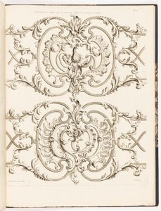 Petit Balçon och Next, som ser fasaden på författarens hus (liten balkong och annat grillverk från Jean Lamours bostad), pl. 23 i samling av låssmedarbeten av Unbekannt