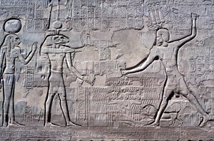 Farao slår sina fiender, Khnumtemplet, ptolemaiska och romerska perioder av Unbekannt