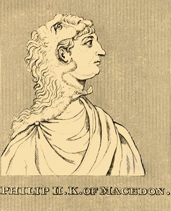 Filip II, kung av Makedonien, 382-336 f.Kr., 1830. av Unbekannt