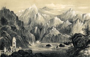 Pilgrimer vid källan till Ganges, Indien, 1847 av Unbekannt