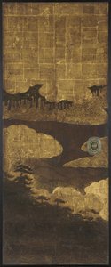 Tallar, vatten och moln, Edo-perioden, 1600-talet. av Unbekannt