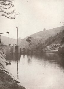 Pirahy Diversion Dam från uppströms Rio Light and Power Works, 1914 av Unbekannt