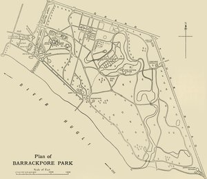 Plan över Barrackpore Park, 1925. av Unbekannt