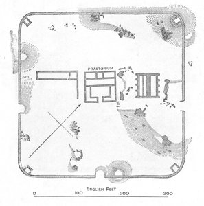 Plan av Hardknott Fort, Cumberland, 1902 av Unbekannt