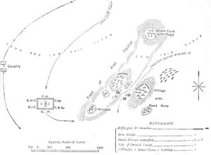 Plan för slaget vid El Teb, 29 februari 1884, c1881-85 av Unbekannt