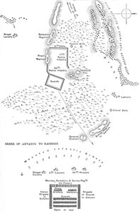 Plan för slaget vid Hasheen, 20 mars 1885, c1885 av Unbekannt