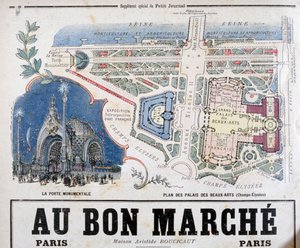 Plan över den monumentala porten och Palace of Fine Arts, 1900 av Unbekannt