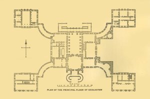 Plan över huvudvåningen i Kedleston, 1925. av Unbekannt