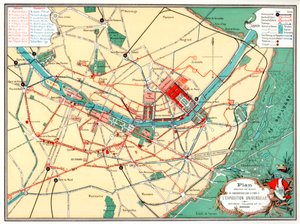 Plan för den universella utställningen, Paris, 1889 av Unbekannt