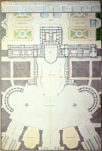 Planer för omvandlingen av Versailles, Frankrike, 1780 av Unbekannt