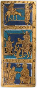 Plack från ett bärbart altare med scener ur Jesu liv, tysk, ca. 1160-80. av Unbekannt