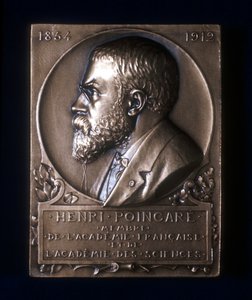 Plaquette till minne av den franske matematikern Henri Poincares död 1912 av Unbekannt