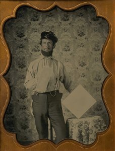Putsare i oljeskinnshatt, 1850-60-tal. av Unbekannt