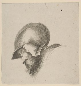Plåt 10: chef för en soldat, från Drawing Basics I principii del disegno, efter 1641. av Unbekannt