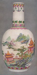 Porslinsflaska i Ku Yueh Hsuan-stil. Chien Long Period, 1736-1796, 1928 av Unbekannt