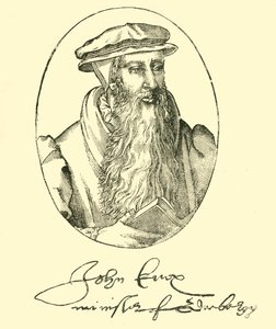 Porträtt och autograf av John Knox, c1550-1560, 1890. av Unbekannt