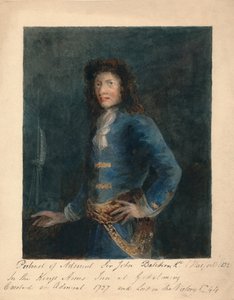Porträtt av amiral Sir John Balchin, 1832. av Unbekannt