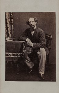Porträtt av Charles Dickens 1812-1870, 1860-talet. av Unbekannt