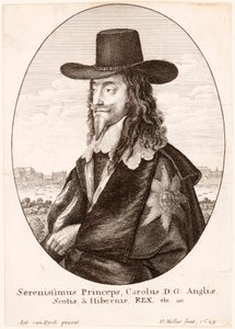 Porträtt av Charles I, pub. 1649. av Unbekannt