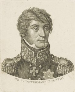 Porträtt av greve Alexander Ivanovich Ostermann-Tolstoj 1772-1857, ca. 1800. av Unbekannt