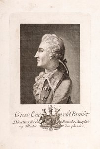 Porträtt av greve Enevold Brandt 1738-1772. av Unbekannt
