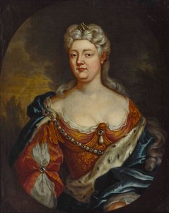 Porträtt av grevinnan Caroline av Nassau-Saarbrücken 1704-1774, ca. 1725