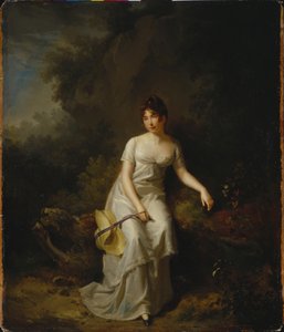 Porträtt av grevinnan Ekaterina Lvovna Golovkina, sent 1700-tal.