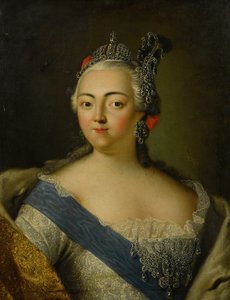Porträtt av kejsarinnan Elizabeth av Ryssland 1709-1762. av Unbekannt