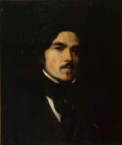 Porträtt av Eugène Delacroix 1798-1863, ca. 1840. av Unbekannt