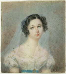 Porträtt av Ewelina Hanska, född Rzewuska 1801-1882, 1820-talet. av Unbekannt