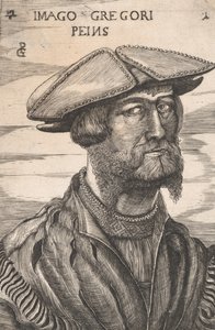 Porträtt av Georg Pencz Imago Gregori Peins. av Unbekannt