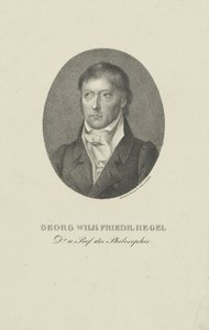 Porträtt av Georg Wilhelm Friedrich Hegel 1770-1831. av Unbekannt