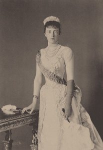 Porträtt av storhertiginnan Anastasia Mikhailovna av Ryssland 1860-1922, 1889. av Unbekannt