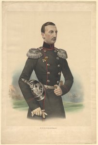 Porträtt av storhertig Nikolaj Nikolajevitj av Ryssland 18311891, 1860 av Unbekannt