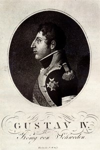 Porträtt av Gustav IV Adolf av Sverige, tidigt 1800-tal. av Unbekannt