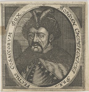 Porträtt av Hetman Bohdan Khmelnytsky 1595-1657, efter 1650. av Unbekannt