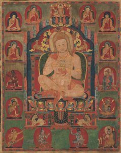 Porträtt av Jnanatapa Deltog av Lamas och Mahasiddhas, ca. 1350. av Unbekannt