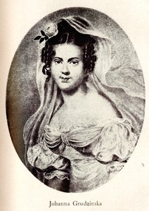 Porträtt av Joanna Grudzinska, tidigt 1800-tal. av Unbekannt