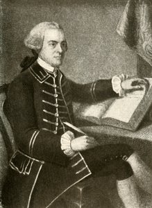Porträtt av John Hancock, i rock med dubbla fickflikar, c1780, 1937. av Unbekannt