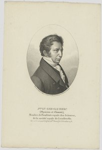 Porträtt av Joseph Louis Gay-Lussac 1778-1850, ca. 1824. av Unbekannt