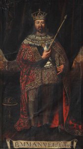 Porträtt av Manuel I av Portugal 1469-1521, 1495. av Unbekannt