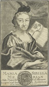 Porträtt av Maria Sibylla Merian 1647-1717, 1755. av Unbekannt