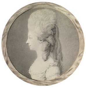 Porträtt av Marie Louise av Savojen 1749-1792, prinsessan av Lamballe, andra hälften av 1700-talet av Unbekannt