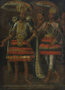 Porträtt av Moctezuma och Cuauhtémoc, 1600-talet av Unbekannt