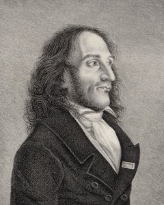 Porträtt av Niccolò Paganini 1782-1840, ca. 1830 av Unbekannt
