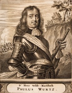 Porträtt av Paul Würtz 1612-1676 Från: Krigsscenen, 1675. av Unbekannt
