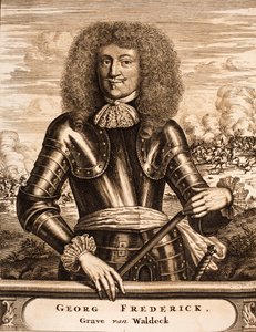 Porträtt av prins Georg Friedrich av Waldeck 1620-1692 Från: Krigsscenen, 1675. av Unbekannt